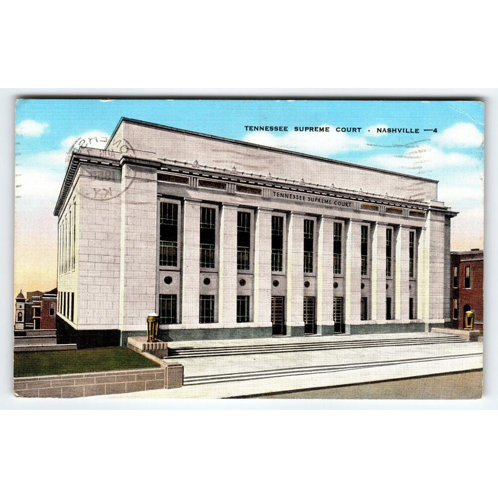 Vintage Tennessee Supreme Court Nashville Linen Postcard 1950